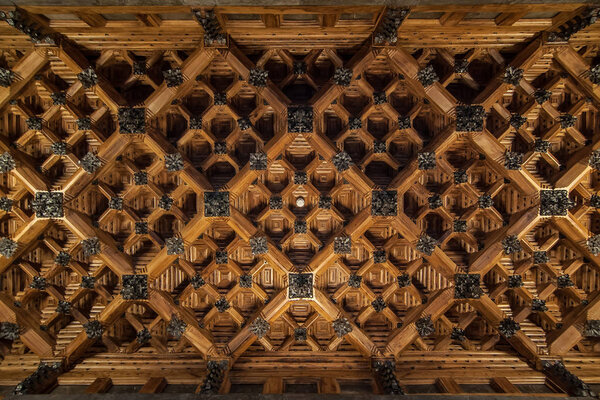 Ceiling of the Palau Guell designed by architect Antoni Gaudi.