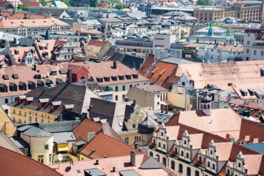 Eski şehir, Münih, Almanya'nın doğal hava panorama