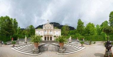 Panorama of the Linderhof Palace - Schloss in Ettal, Germany. clipart