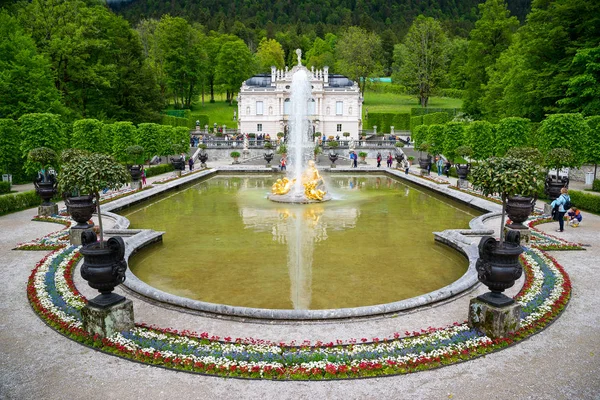 Эттал Германия Июня 2016 Года Linderhof Palace Является Замком Германии — стоковое фото