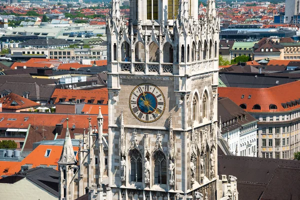 Tour de la nouvelle mairie. Marienplatz, Munich, Bavière, Allemand — Photo