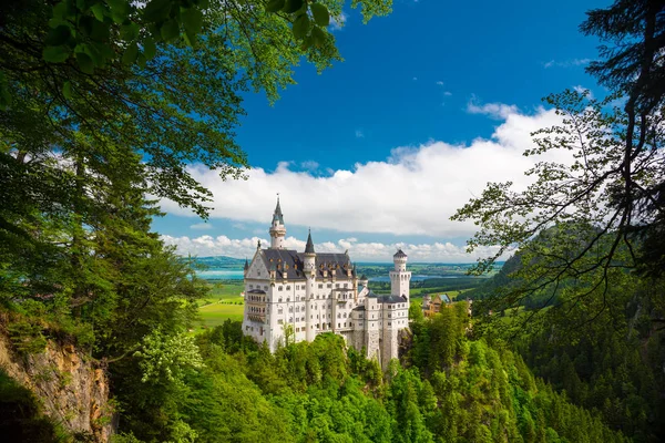 Castillo Neuschwanstein en bavaria, Alemania — Foto de Stock