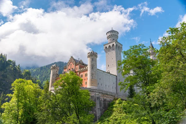 Κάστρο Neuschwanstein Στη Βαυαρία Γερμανία Όμορφο Και Διάσημο Ορόσημο — Φωτογραφία Αρχείου