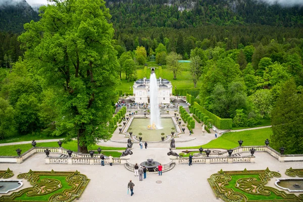 Ettal Juni 2016 Schloss Linderhof Baviera Eines Der Schlösser Des — Stockfoto