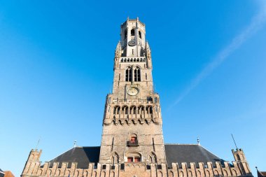 Çan kulesi, aka Belfort, Bruges, ortaçağ çan kulesi'nın tarihi merkezinde, Bruges, Belçika.