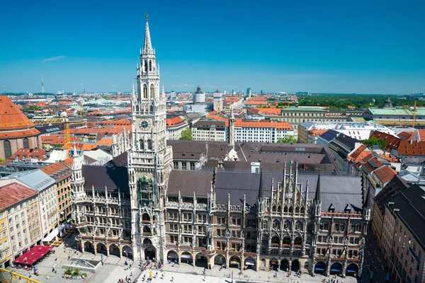 Munich Germany June 2016 New Town Hall Marienplatz Square Munich — Stock Photo, Image