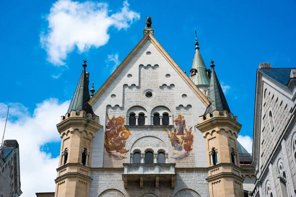Hrad Neuschwanstein Románský Palác Století Jihozápadním Bavorsku Německo — Stock fotografie
