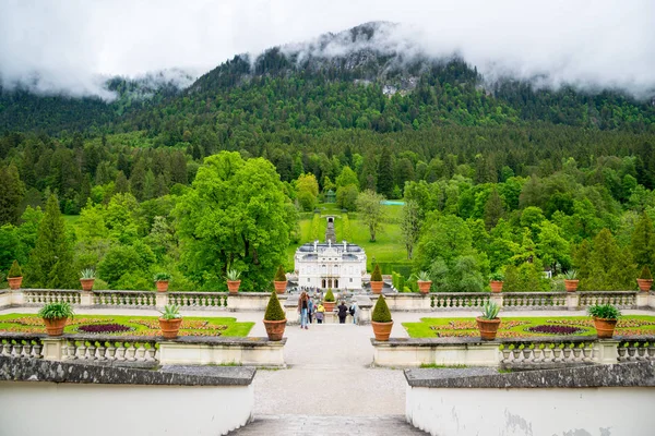 Linderhof Palace in Bavaria Germany, one of the castles of former king Ludwig II — Stock Photo, Image