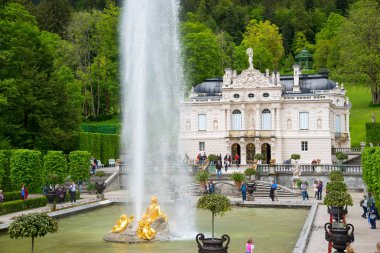 Linderhof sarayıdır Schloss Almanya, güneybatı Bavyera