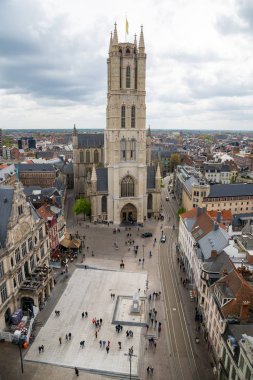 Ghent Merkezi Saint Bavo Katedrali, Belçika ile üzerinde havadan görünümü