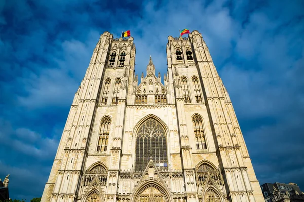 Katedralen Michael Och Gudula Romersk Katolsk Kyrka Bryssel Belgien — Stockfoto