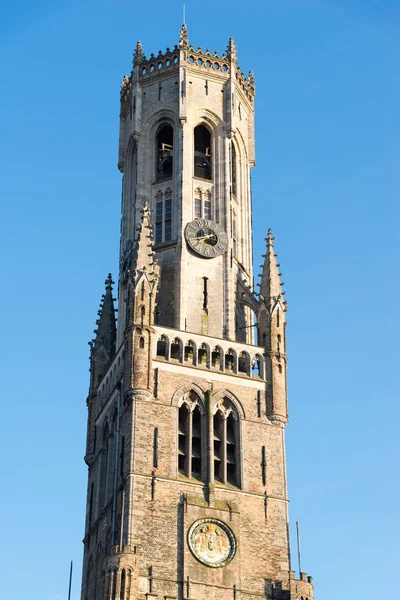 Detalj Den Belfort Van Brygge Brygge Klockstapeln Grote Markt Centrum — Stockfoto