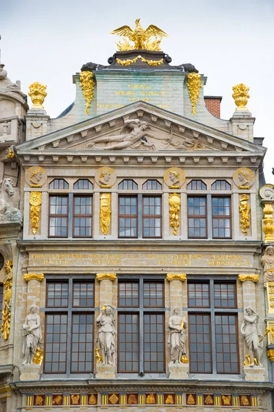 Fassaden Der Zunfthallen Auf Dem Großen Platz Brüssel Belgien — Stockfoto