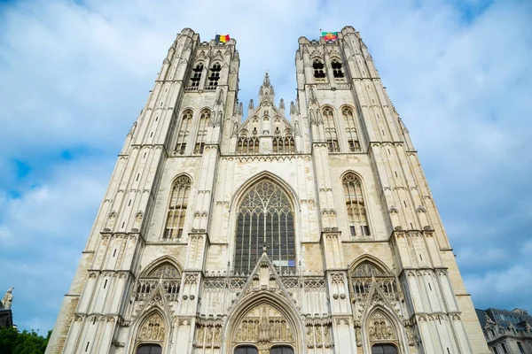 Katedralen Michael Och Gudula Romersk Katolska Kyrkan Kullen Domkyrka Bryssel — Stockfoto
