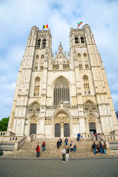 Bryssel Den April 2017 Katedralen Michael Och Gudula Romersk Katolska — Stockfoto