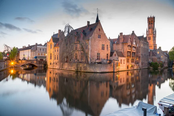 Bruges Belgium April 2017 Θέα Από Rozenhoedkaai Της Παλιάς Πόλης — Φωτογραφία Αρχείου