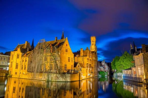 Bruges Belgium April 2017 Θέα Από Rozenhoedkaai Της Παλιάς Πόλης — Φωτογραφία Αρχείου