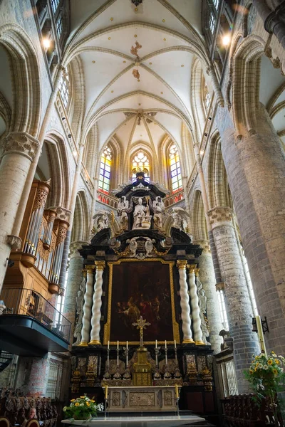 Gante Bélgica Abril 2017 Hermosa Vista Del Interior Iglesia San —  Fotos de Stock