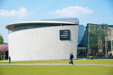 Amsterdam, Hollanda - 20 Nisan 2017: Van Gogh Müzesi bina tasarımı Amsterdam, Hollanda'architectured ile üstün