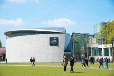 Amsterdam, Hollanda - 20 Nisan 2017: Van Gogh Müzesi bina tasarımı Amsterdam, Hollanda'architectured ile üstün