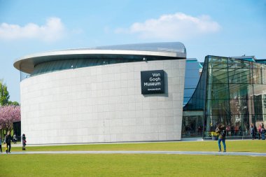 Amsterdam, Hollanda - 20 Nisan 2017: Van Gogh Müzesi bina tasarımı Amsterdam, Hollanda'architectured ile üstün