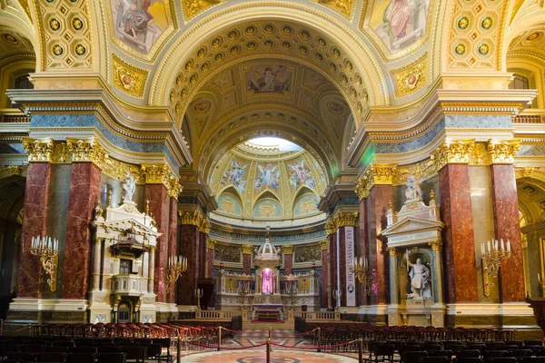 Budapest Hungary February 2016 Interior Roman Catholic Church Stephen Basilica — стокове фото