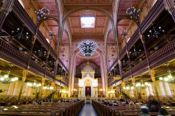 Budapest Ungern 2016 Interiören Den Stora Synagogan Dohany Street Synagogan — Stockfoto