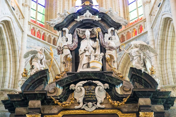 Gante Bélgica Abril 2017 Hermosa Vista Del Interior Iglesia San —  Fotos de Stock