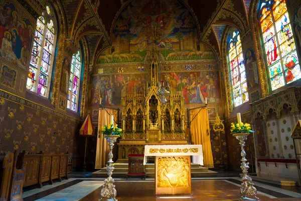 Brygge Belgien April 2017 Interiören Basilikan Det Heliga Blodet Basiliek — Stockfoto