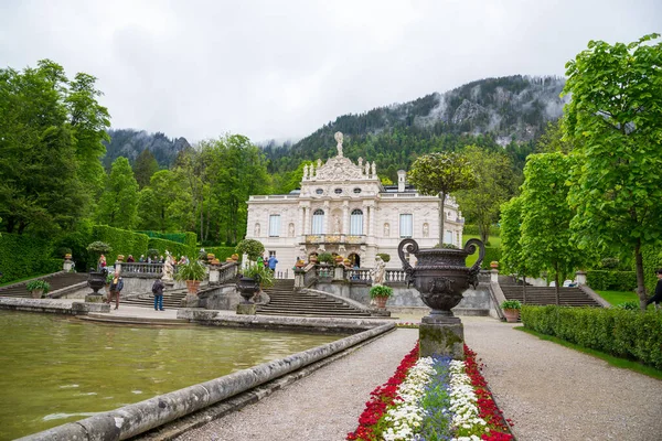 Oberammergau Múnich Alemania Junio 2016 Palacio Linderhof Más Pequeño Los — Foto de Stock