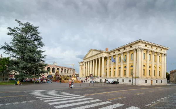 Verona Itália Setembro 2015 Barbieri Palace Palazzo Barbieri Palácio Estilo — Fotografia de Stock