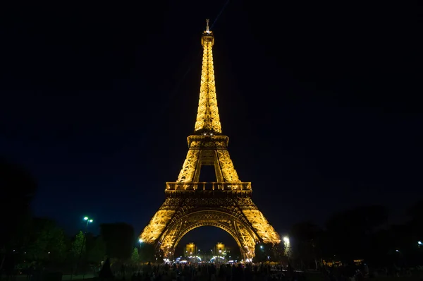 Paris Sept 2014 Eiffel Tower Light Performance Show Crépuscule Tour — Photo