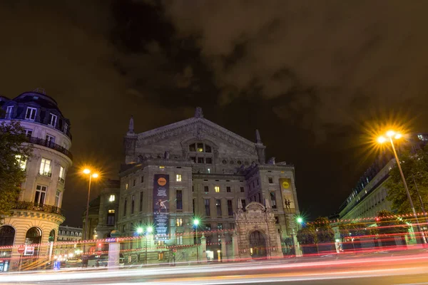 Paris Sept 2014 Nachtansicht Der Fassade Des Palais Garnier Oder — Stockfoto