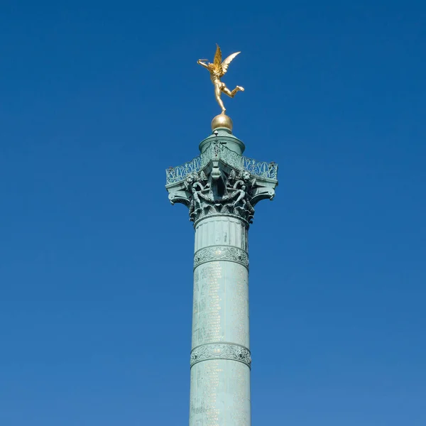 Julikolonnen Eller Colonne Juillet Monumental Kolonn Paris Till Minne Revolutionen Stockbild