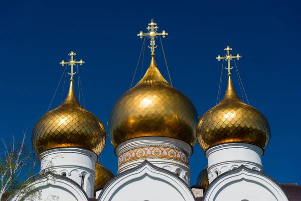 Cupole Oro Della Chiesa Ortodossa Russa Jaroslavl Russia — Foto Stock