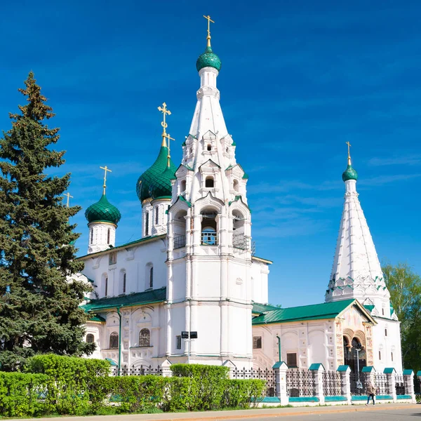 Church of Elijah the Prophet in sunny day, Yaroslavl. Golden ring of Russia.