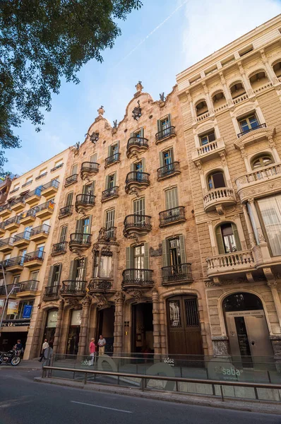 Барселона Іспанія Вересня 2014 Фасад Будинку Casa Calvet Розроблений Антоніо — стокове фото