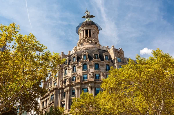 Барселона Іспанія Вересня 2014 Union Fenix Espanol Building Passeig Gracia — стокове фото