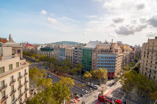 Барселона Іспанія Вересня 2014 Вид Пассейг Грасія Вулиця Однією Головних — стокове фото