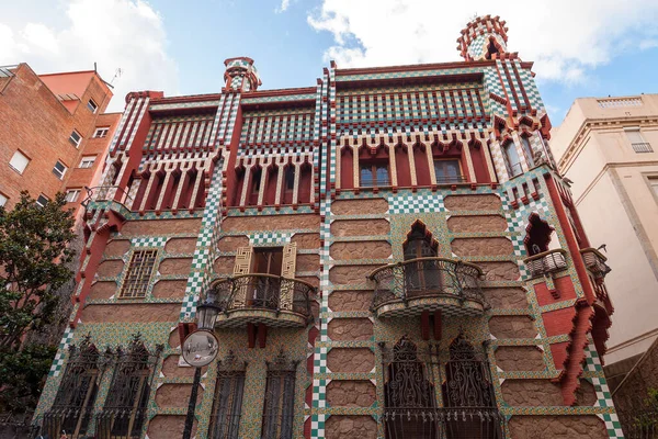 Barcelona Span Září 2014 Casa Vicens Modernistická Budova Barceloně Katalánsko Stock Obrázky