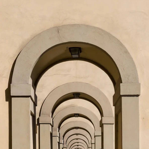 Fileira Dos Arcos Florença Toscana Italia — Fotografia de Stock