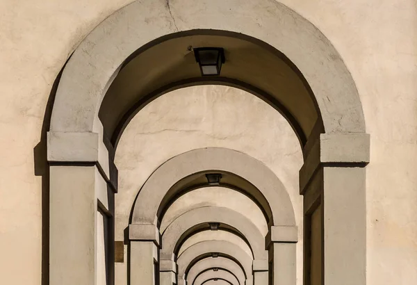 Fileira Dos Arcos Florença Toscana Italia — Fotografia de Stock