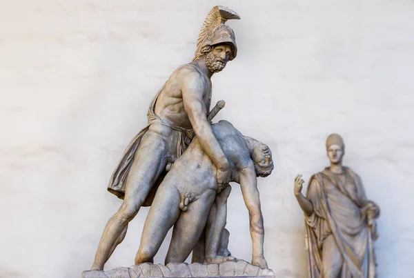Patroclus Destekleyen Menelaus Pasquino Grubu Olarak Bilinir Antik Roma Mermer — Stok fotoğraf