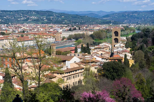 Hermosa Vista Panorámica Florencia Desde Los Jardines Boboli Toscana Italia — Foto de Stock