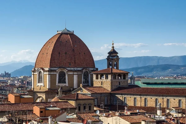 Dome Cappella Dei Principi Dominates San Lorenzo Architectural Complex Medici Stock Picture