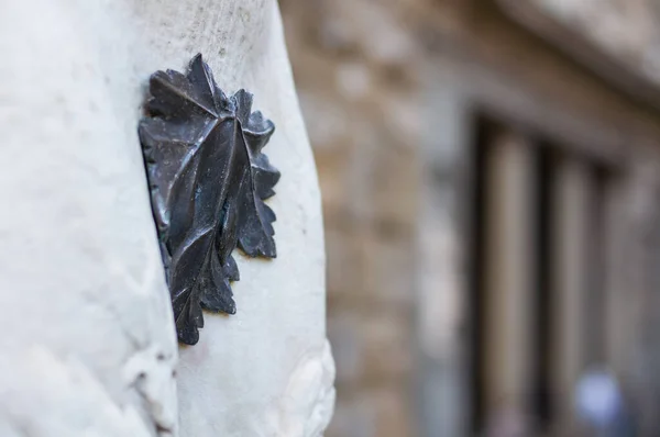 Florence Italy April 2013 Fig Leaf Statue Front Palazzo Vecchio — Stock Photo, Image