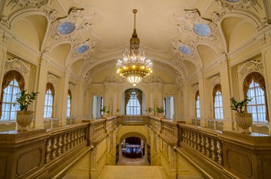 BUDAPEST, HUNGARY - 23 Şubat 2016: Budapeşte, Macaristan Tarım Müzesinin İçi