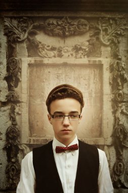 şık hipster adam portresi 