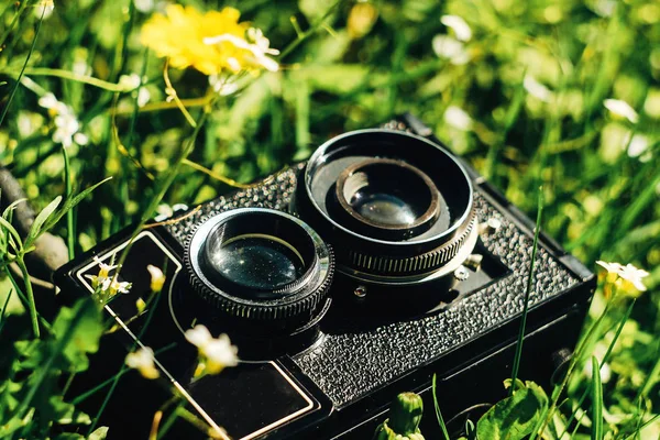 Medium format film photo camera — Stock Photo, Image