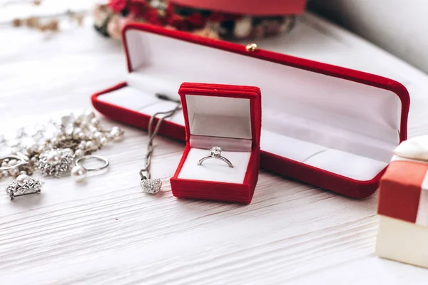 Stylish luxury jewelry ring — Stock Photo, Image